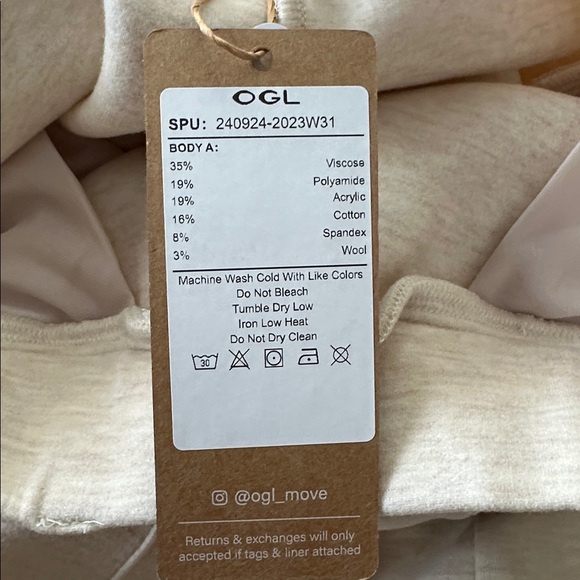 NWT OGL FuzzLuxe High Waisted Straight Leg Pull On Pant - Heather Gray size XS - Picture 3 of 3